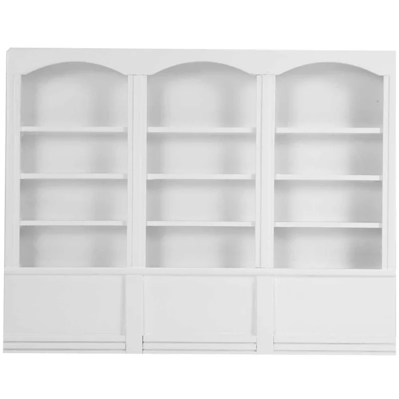

ZK401:12 Doll House Accessories Mini Bookshelf Display Cabinet Bookcase Furniture Toy White
