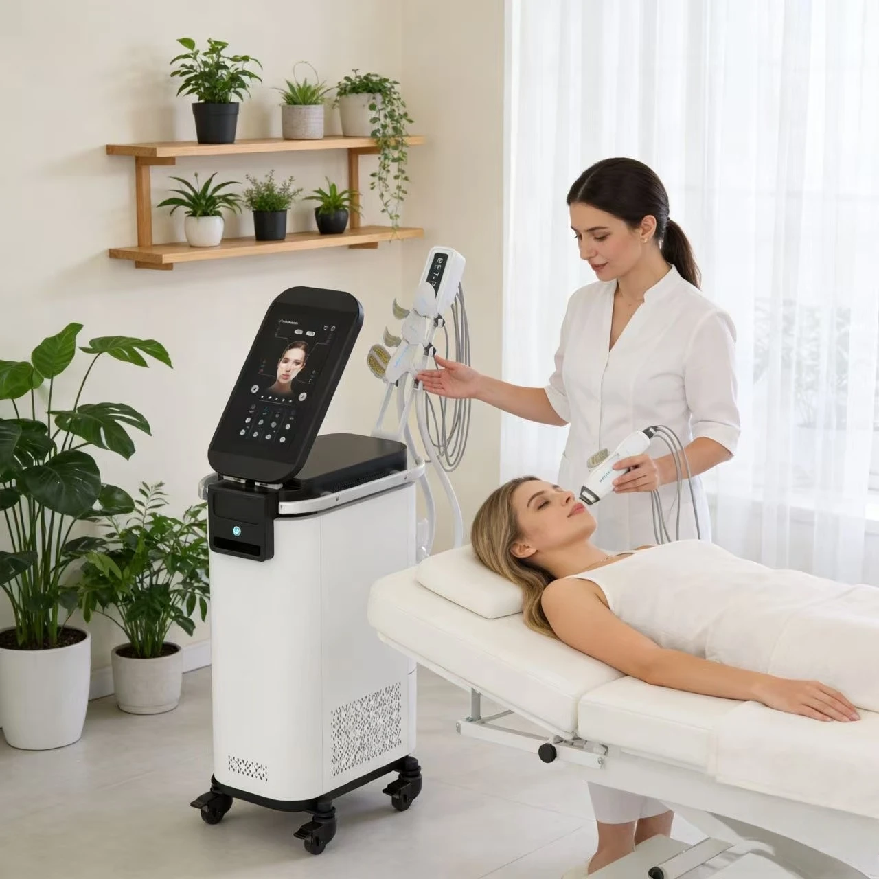 

Электрический магнитный аппарат для лифтинга лица, удаления двойного подбородка, ухода за кожей вокруг глаз, EMSSLyric, подтяжка лица, укрепление и подтягивание щек