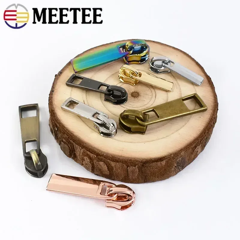 Meetee 10/20 pezzi 3 #   5 #   Cursori per cerniere in nylon Vestiti Giacca Estrattore per cerniere Zaino Zip Kit di riparazione per testa