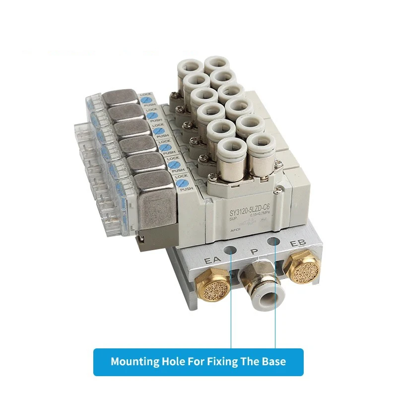 SY5120-4LZD-01 SY5120-5LZD-01 SY5120-6LZD-01 SY5120 Multi-way Combination Manifold Pneumatic Solenoid Valve Control