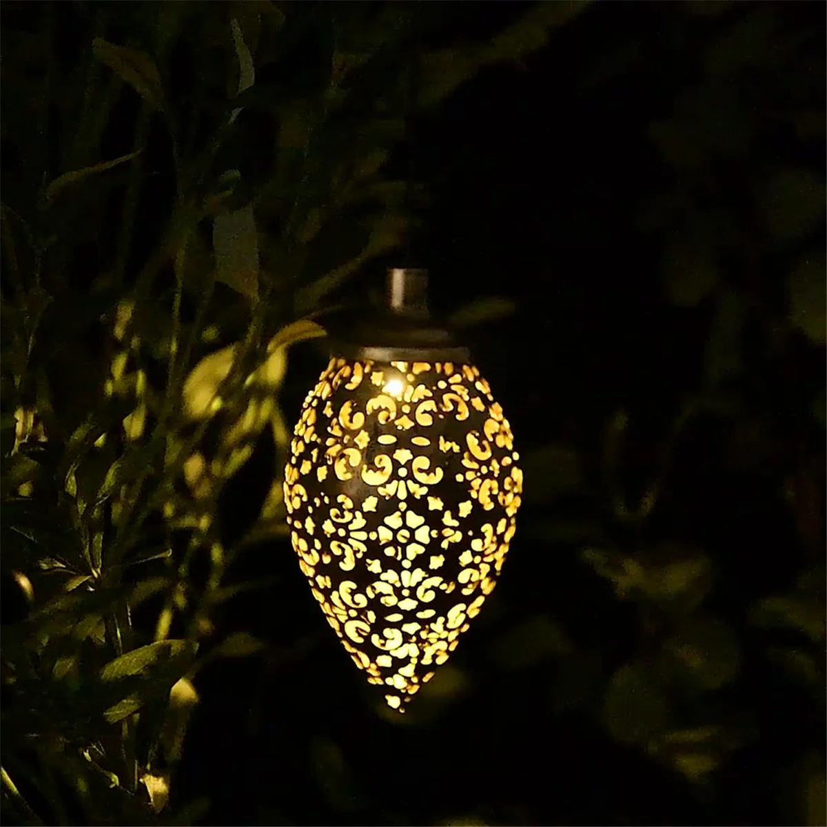 ABMO linterna Solar para exteriores, linternas solares colgantes, luces huecas para exteriores, linternas impermeables, decoración de jardín y Patio