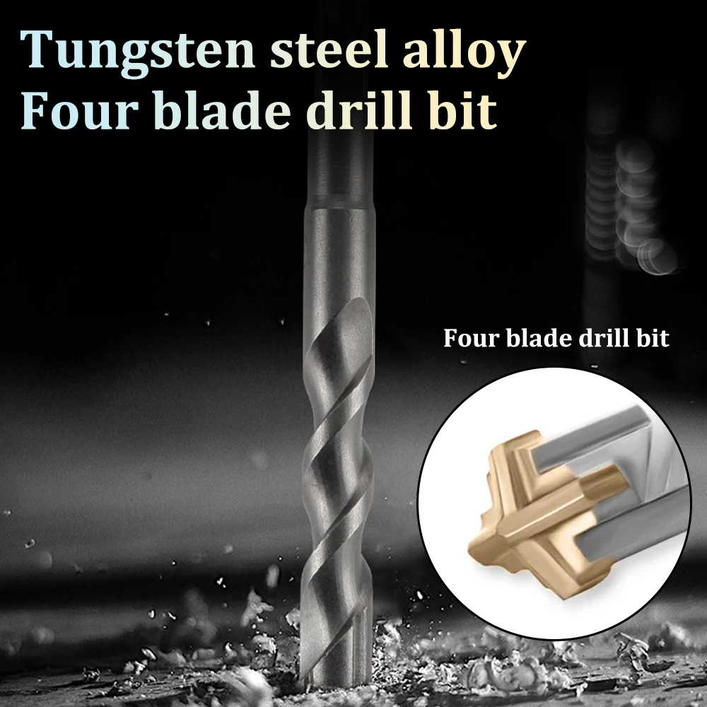 4PCS Cross Drill Bit 110mm 150mm Wall Brick Block Electric Hammer Masonry Drilling Bits Alloy Punching Holes Tool