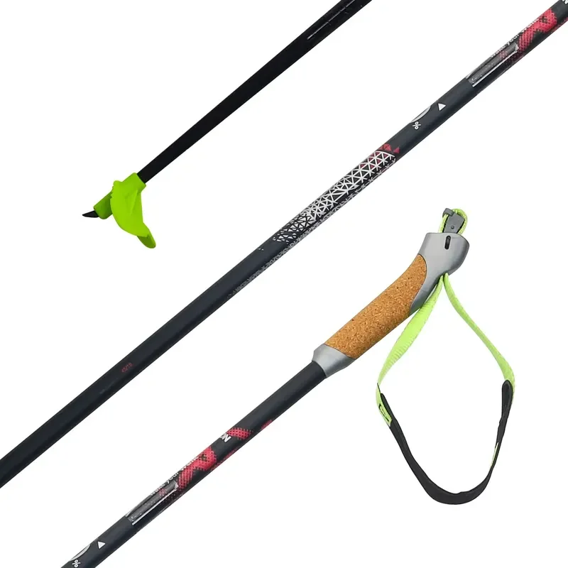 100 Percent Carbon Fiber Cross Country Ski Poles Lightweight HM Material Adjustable Length Custom Logo Available 1 Piece MOQ