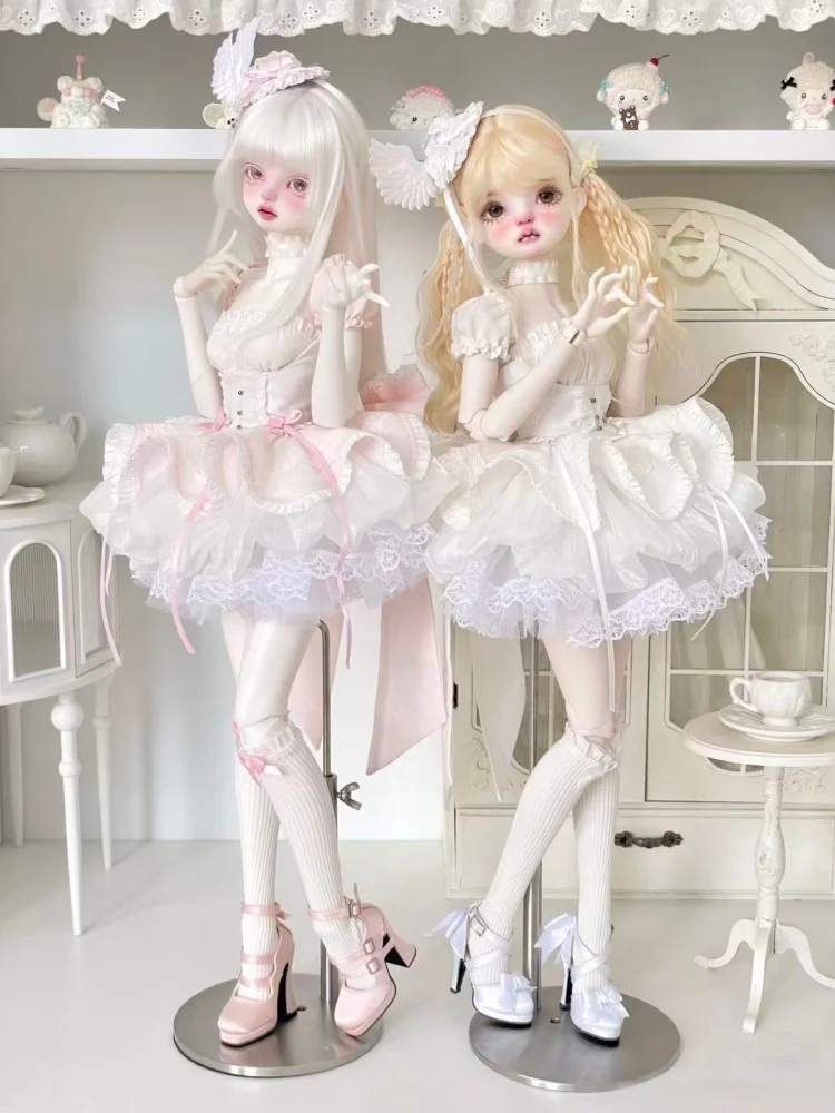 Nouveauté BJD vêtements de poupée pour 1/4 accessoires de poupée jupe douce chaussettes ensemble de couvre-chef poupée habiller cadeau bricolage vêtements (pas de poupée)