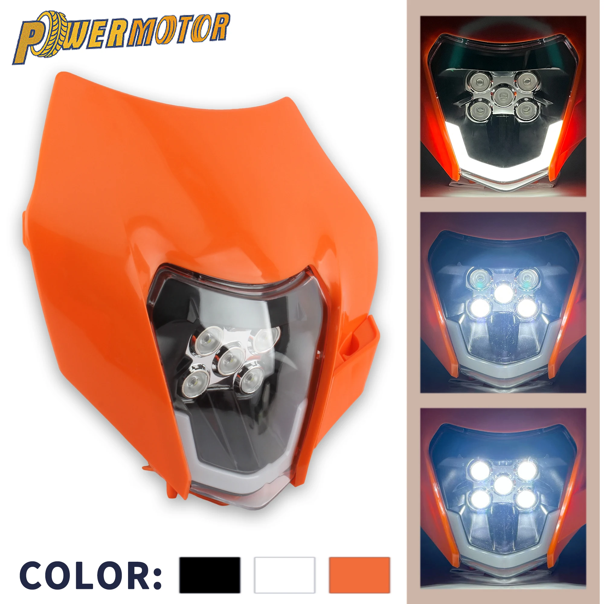 

For KTM Motorcycle LED Headlight High Low Beam DRL 2008-2016 XC SX XCW EXC 125 250 300 450 500 Enduro Motocross Accessories