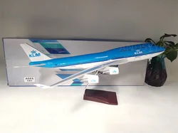 1:150 Scale 47cm 747 Model Airplane KLM Royal Airlines Boeing B747 Plane Models Diecast Airplanes with LED Light for Collection