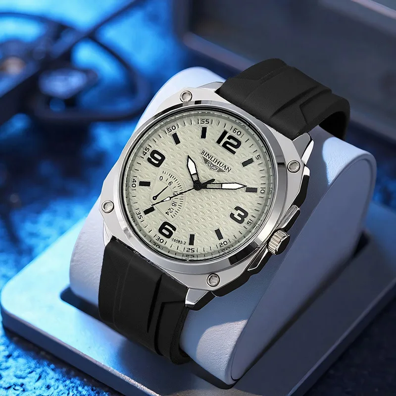 

Men's Watch, Casual Fashion Silicone Strap Quartz Watch