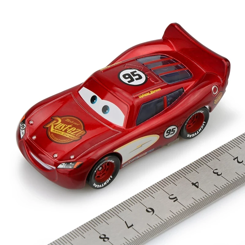 Disney Pixar Cars 3 2 Lightning McQueen n. ° 95, coches de juguete de carreras, 1:55, vehículo fundido a presión, juguetes de aleación para niños,