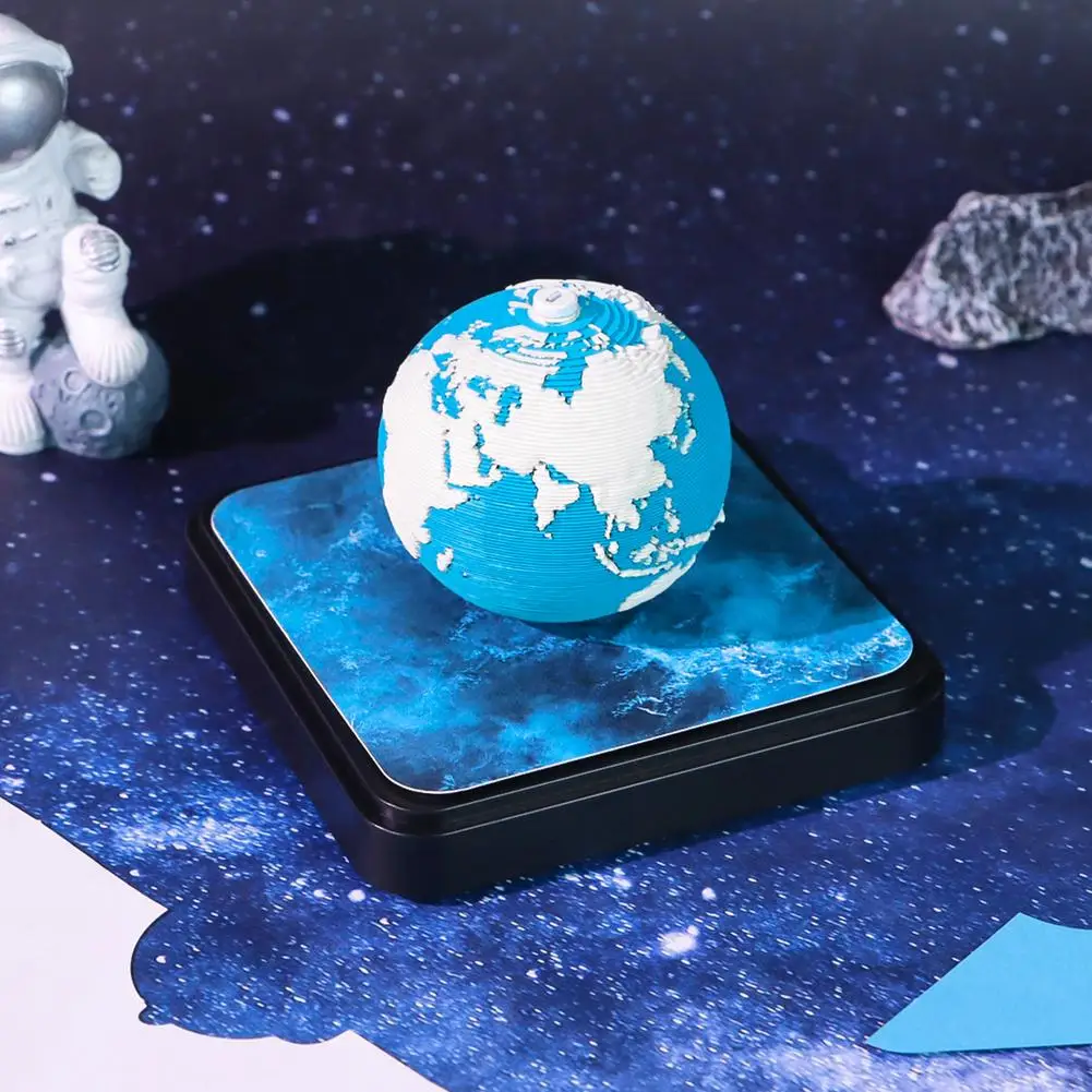 

3D Memo Pad Earth Shape 3D Memo Pad 2026 Calendar Paper Carving Sculpture 3D Art Notepad for DIY Home Desktop Decor V0A9