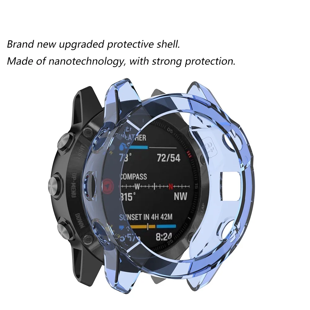 Soft TPU Case for Garmin Fenix 6 6S 6X 5 5S 5X Plus Case Cover Silicone Protective Sleeve for 6 Pro 6S Pro 6X Pro