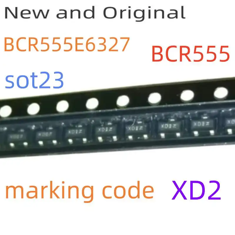 New and Original Bcr555E6327 Bcr555 Sot-23 50V Pnp Silicon Digital Transistor Marking Code Xds