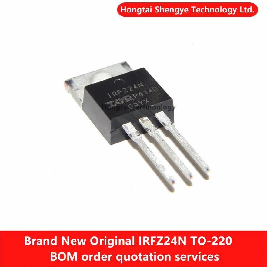 New Original IRFZ24N TO-220 IRFZ24NPBF N-Channel 55V/17A MOSFET Field Effect Tube Transistor