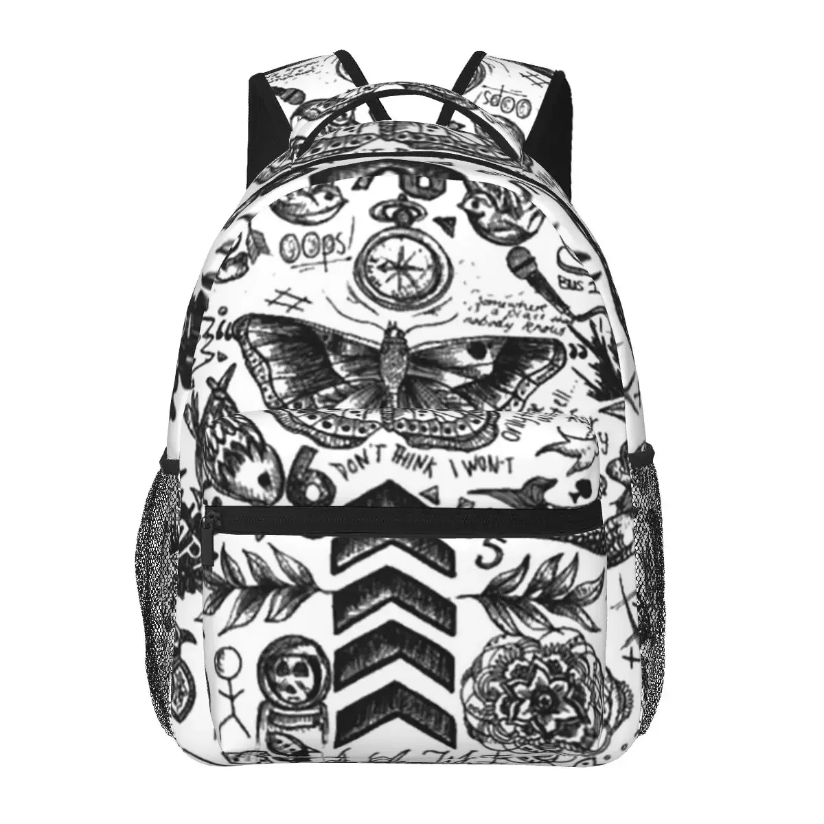

One Direction - Tattoos Backpacks Boys Girls Bookbag Students School Bags Cartoon Laptop Rucksack Shoulder Bag Large Capacity