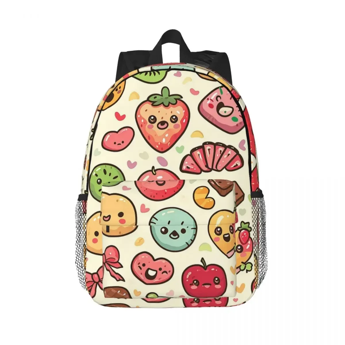 Kawaii Food Delights Seamless Watercoolour Backpacks Teenager Bookbag Fashion Children School Bags Travel Rucksack Shoulder Bag