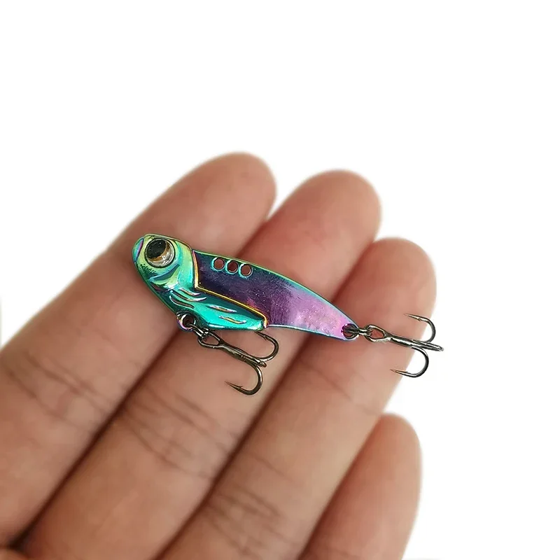 1Pcs 3.5g 5g 7g Metal VIB Lures 3D Eyes vivid Vibrations Spoon Lure Fishing bait Bass Artificial Hard Bait Crankbait Tackle