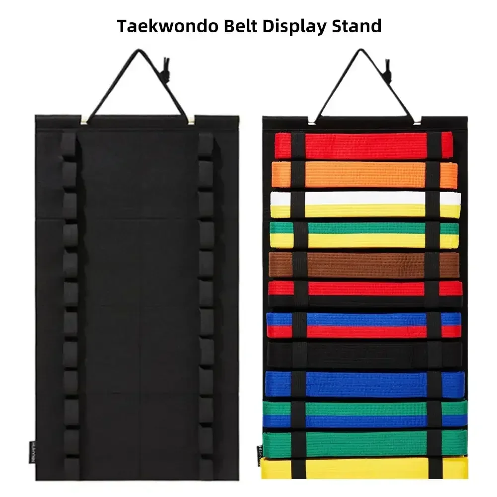 Taekwondo Belt Storage Wall Hanging Karate Belt Display Felt Cloth Collection Belt Display Holder for Taekwondo MMA Judo