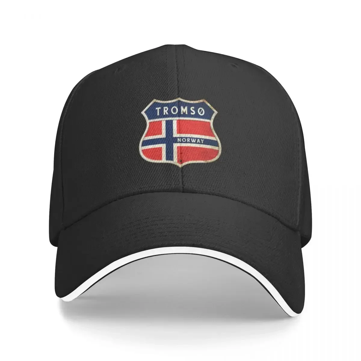 

Troms Norway coat of arms flag design Baseball Cap sailor cap for men Kids Hat Sunscreen Male Women's
