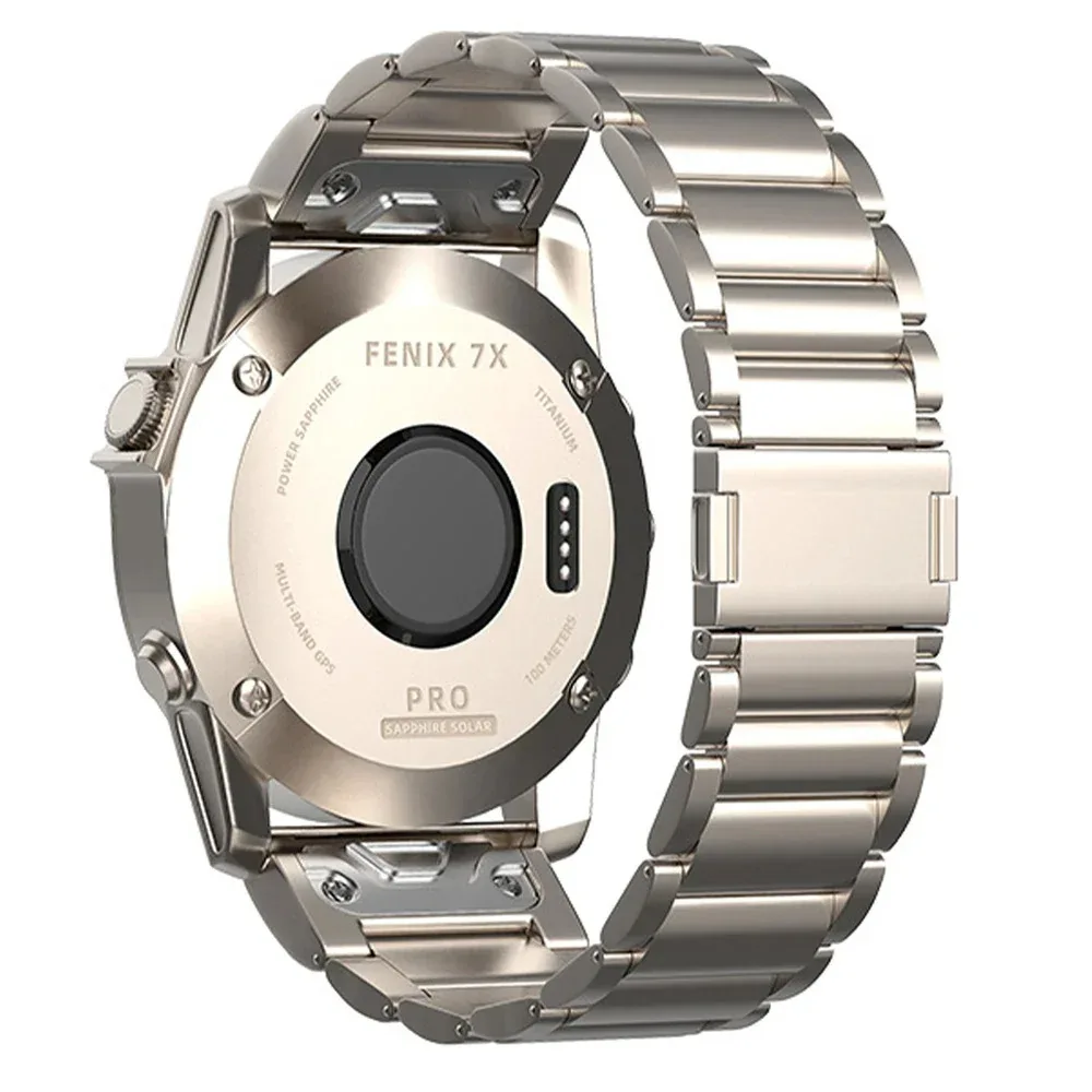22Mm 26mm Suitable for Garmin Fenix8 7X MARQ Three-Bead Magnetic Buckle Titanium Wristband for Men