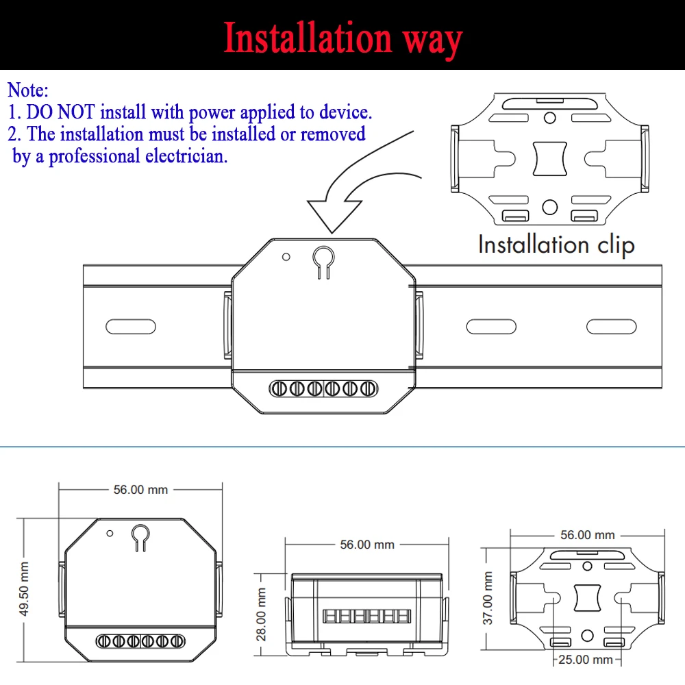 Imagem -03 - Din Rail Mount Dimming Saída de Sinal Cor Única Led Strip Controller Dali Ddt5 ac 100240v 1ch 0v10v 0v-10v