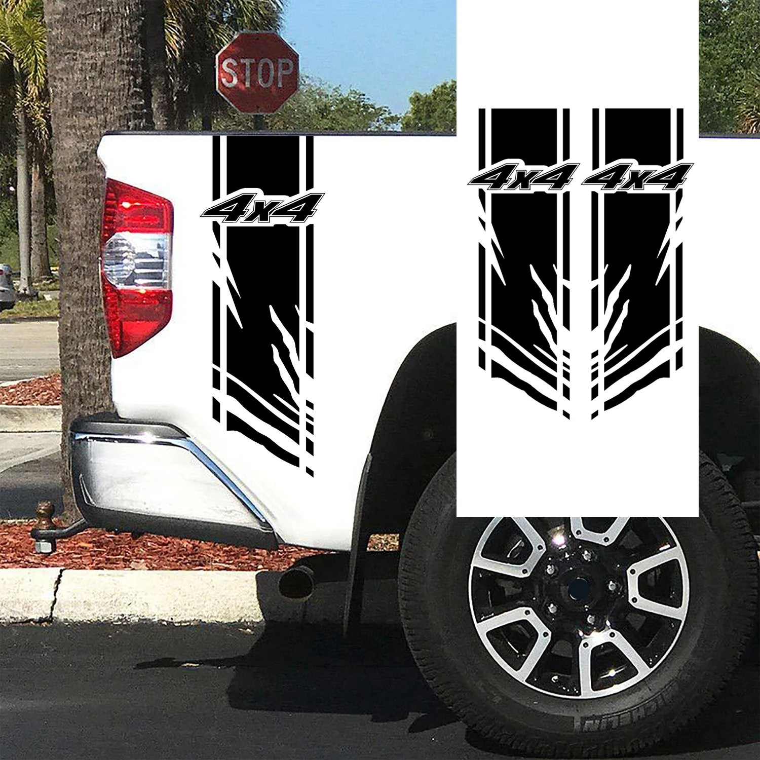 4x4-ピックアップトラックのトランクステッカー-ハイラックス-フロンティア-いすゞ-ram-レンジャー-gmc-用、ユニバーサルカーテールデコレーションデカール、自動車アクセサリー