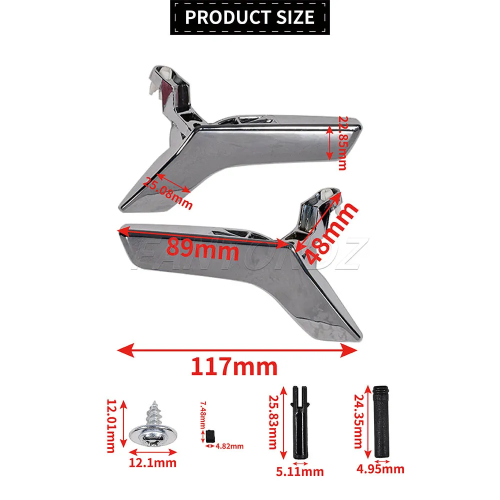 1 Pair Inside Interior Door Handle For Mercedes C250 C350 C400 C63 GLK250 GLK300 2007-2014 2047202271 2047201171 2047201763