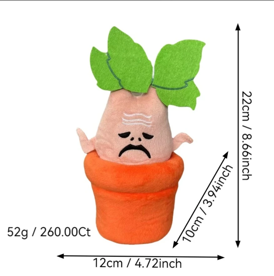 Nuevo Harries Mandrake planta mágica elfo muñeco de peluche suave planta en maceta juguetes de peluche película periféricos almohada adornos regalos para niños