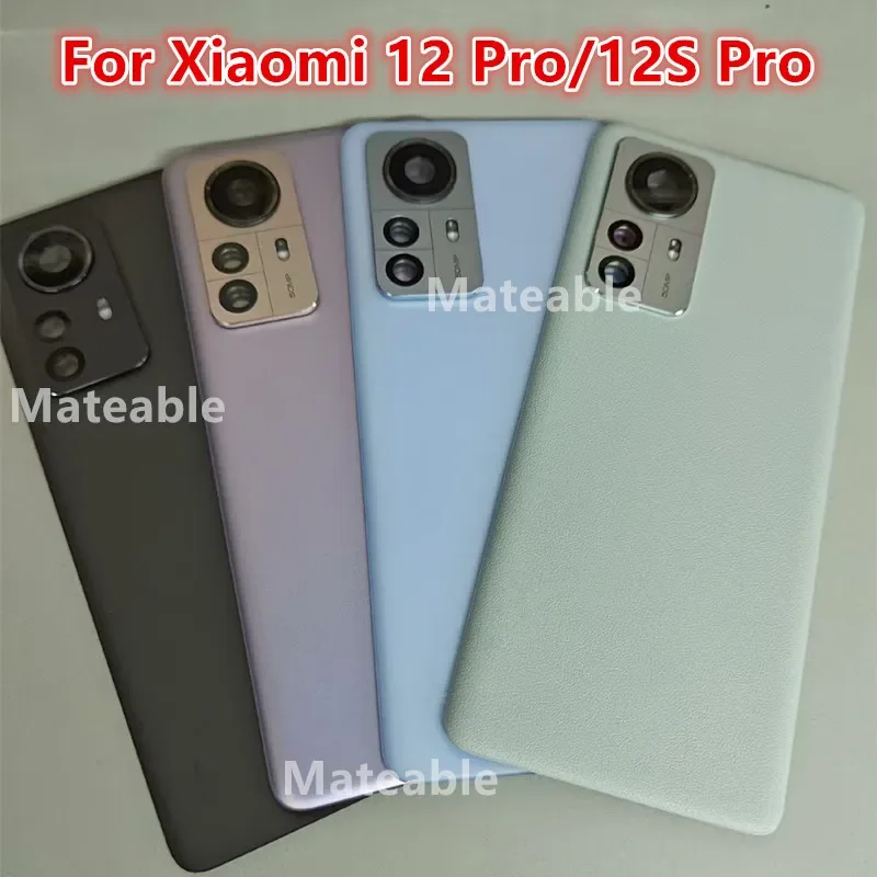 Image of 12Pro Akku-Rückabdeckung für Xiaomi Mi 12 Pro / 12S Pro 6,73 Zoll Rückgehäuse Glasgehäuse Ersatz Reparatur Ersatzteile + Kameralinse