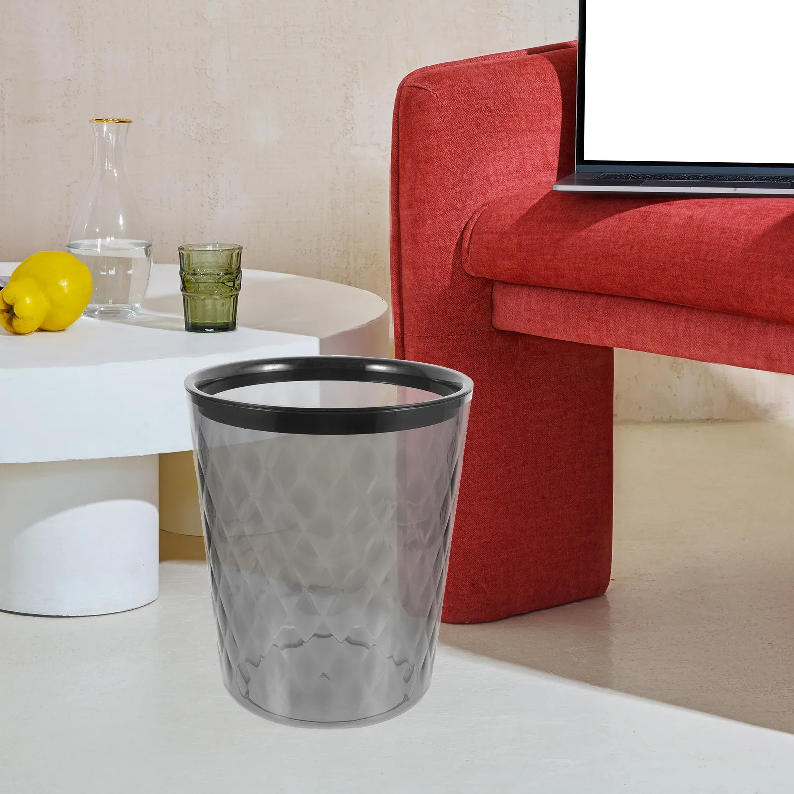 

Прозрачное декоративное мусорное ведро для дома, кухни, ванной комнаты, удобный многофункциональный контейнер для мусора, ведро для ванной комнаты