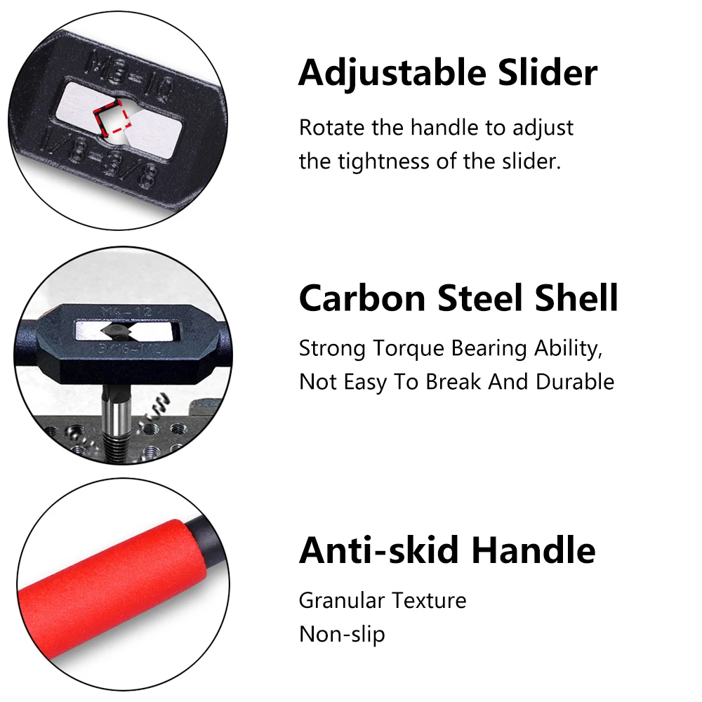 1pcs Adjustable Tap Wrench M1-8 M1-10 M3-10 M4-12 M5-20 M9-27 M13-33 Anti-slip High Speed Steel Wrench Tool Must-Have Power Tool