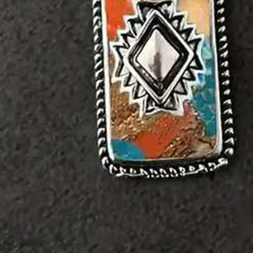 Ethnic Earrings Bohemian Earrings for Women Vintage Ethnic Dangle Jewelry Faux Turquoise Oblong Hook Earrings for Travel Prom