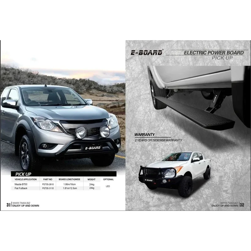 

Заводская горячая продажа электронной доски с электрической боковой ступенькой для BT50 2023.