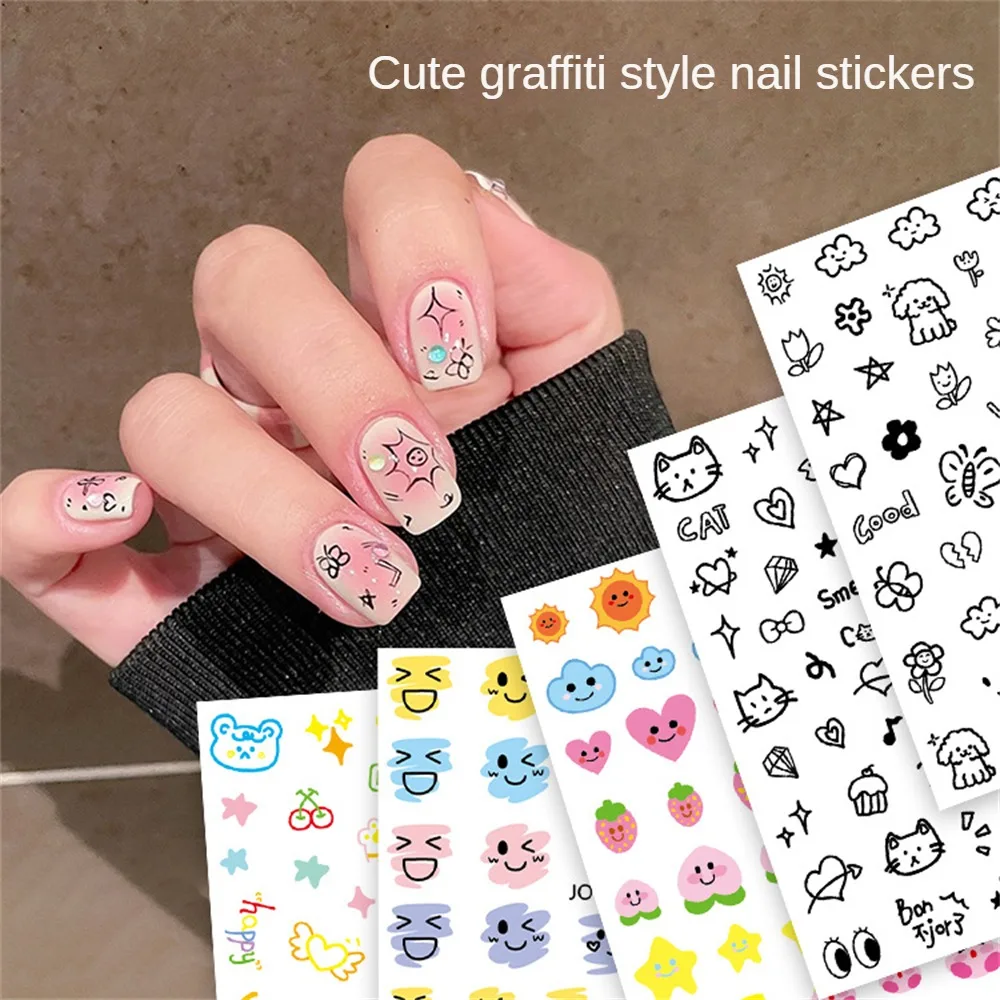 Nuvole di cuore decorazioni per unghie Creative a lunga durata a forma di cuore e nuvola Doodle Style Nail Art Trending Now Cute Fun Trendy adorabile