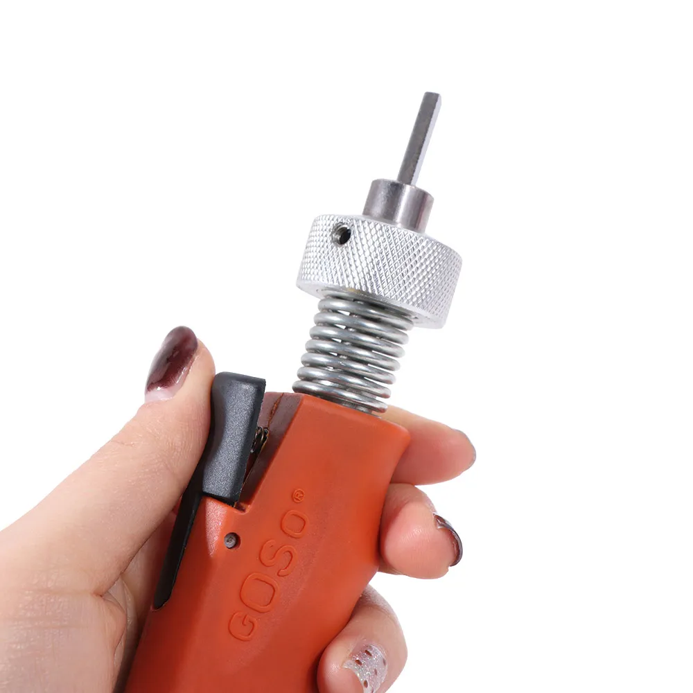 

Stainless Steel Lock Plug Spinner Rubber Grip Original New Quick Cylinder Turning Tools Straight Shank Portable Locksmith Tool