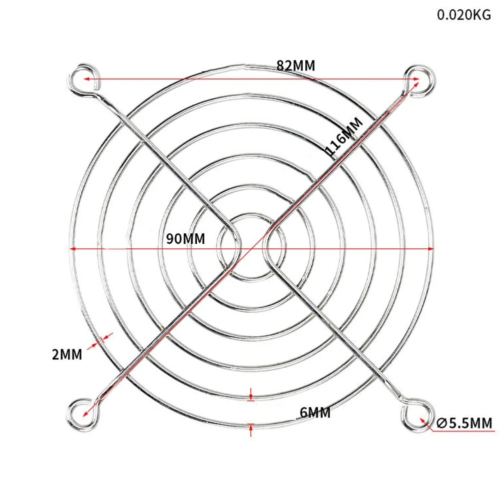 Fan Protection Net Fan Guard CPU Cooling Applicable Cooling Metal Multiple Sizes 8010 8015 8020 8025 9025 9225