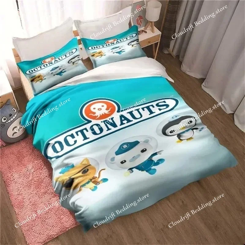 

Cartoon The Octonauts Duvet Cover Pillowcase Barnacles Bedding Set Adult Boy Girl Bedroom Decoration Gift Single Double Size026