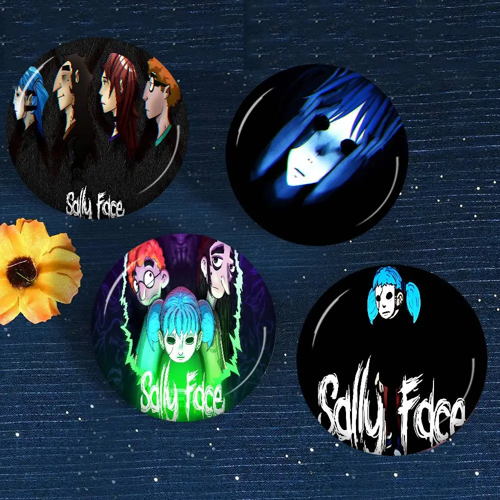Game Sally Face New  Brooches Soft Button Pin Funny Silly Gnarpy on A Skateboard Meme Badge Gamer Collection Gifts