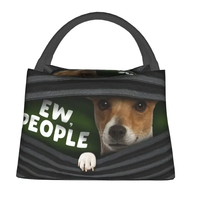 Funny Jack Russell Dog Insulated Lunch Bags for Women Portable Cooler Thermal Bento Box Work Travel