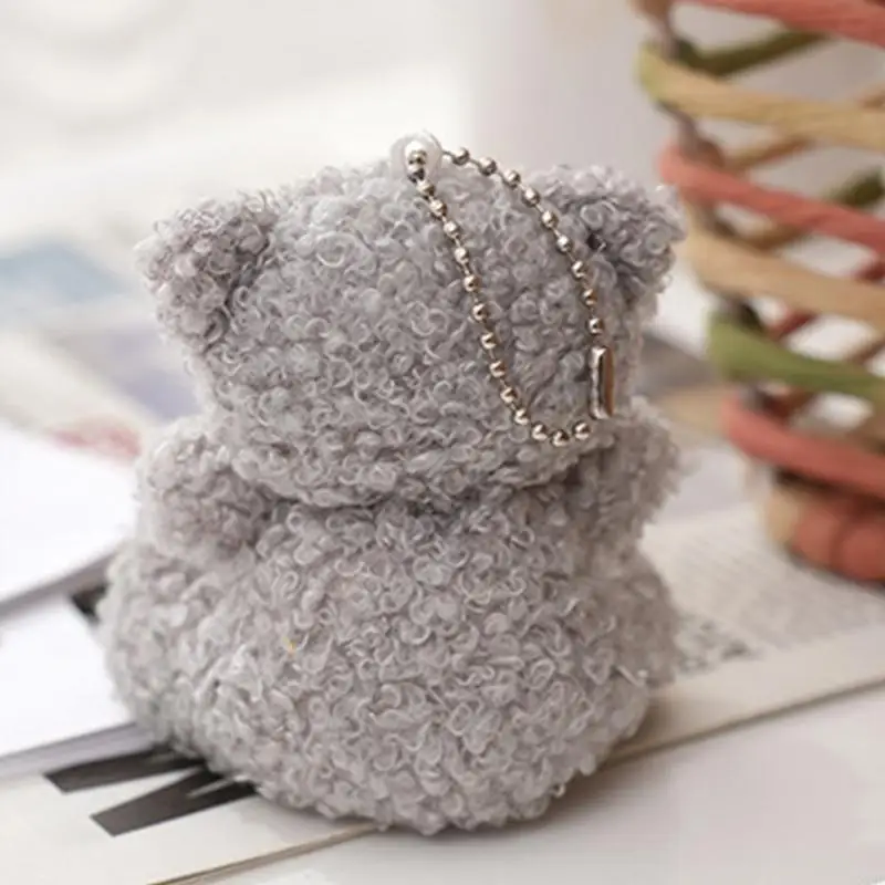 Mini Bear Plush Bear Keychain Bag Ornament Women Handbag Decorations School Student Backpack Lovely Furry Pendant