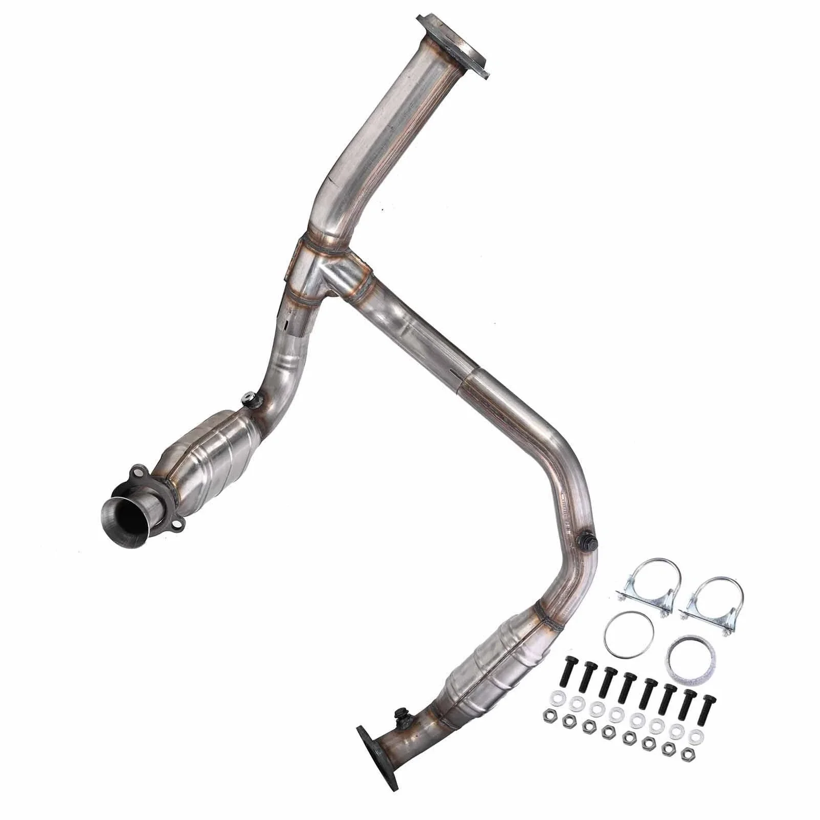 New YueYang Catalytic Converter Front for 2007-2010 for Escalade GMC Yukon 6.2L S409 Stainless Steel 1 Year Warranty