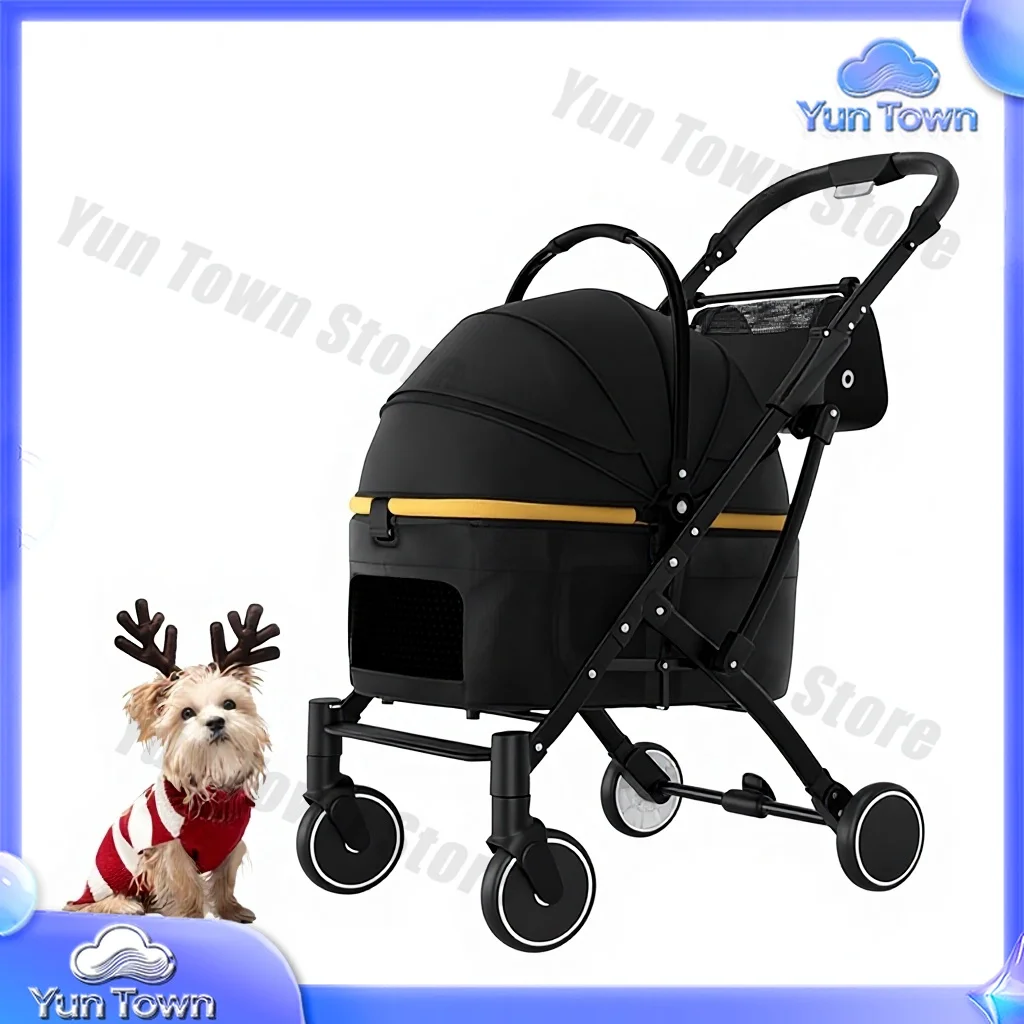 BOSIMAO Cross-Border Cat and Dog Metal Pet Cart New Design Hidden Buckle Foldable Model C340