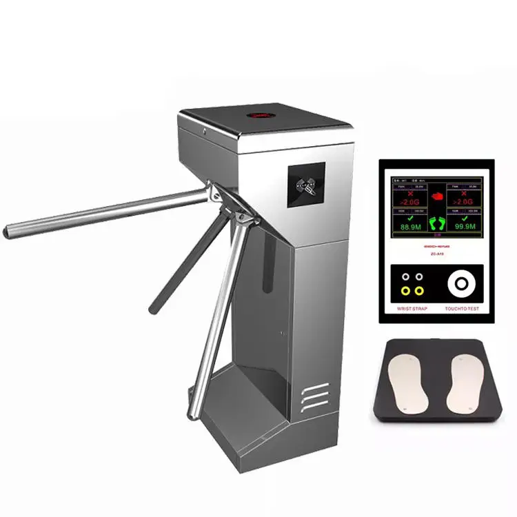 ESD security tester directional reminder optical turnstile with access control system