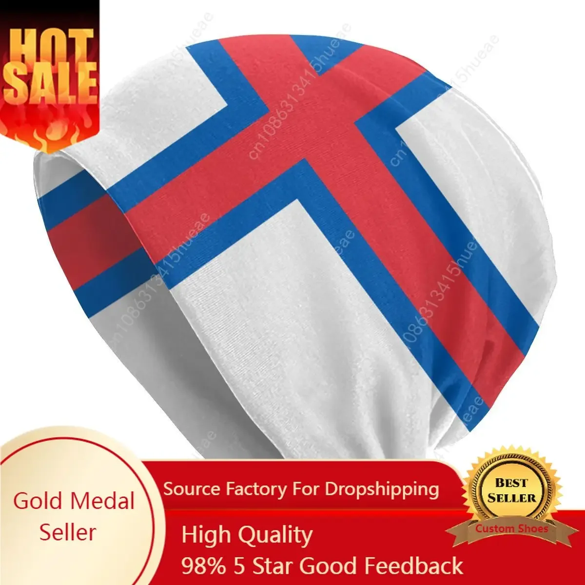 Custom Flag Of The Faroe Islands Slouchy Beanie Hat Men Women Cool Knitted Skullies Beanies Cap for Winter Ski