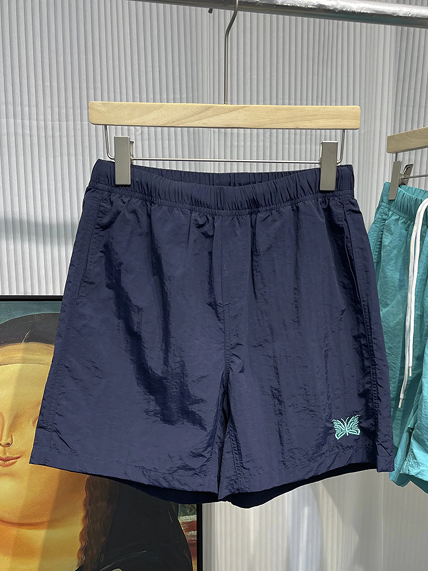 

Qui Dry orts Men's Summer Outdoor Sports Embroidery Faion Beach Pants Breathable Straight Leg Casual Trousers