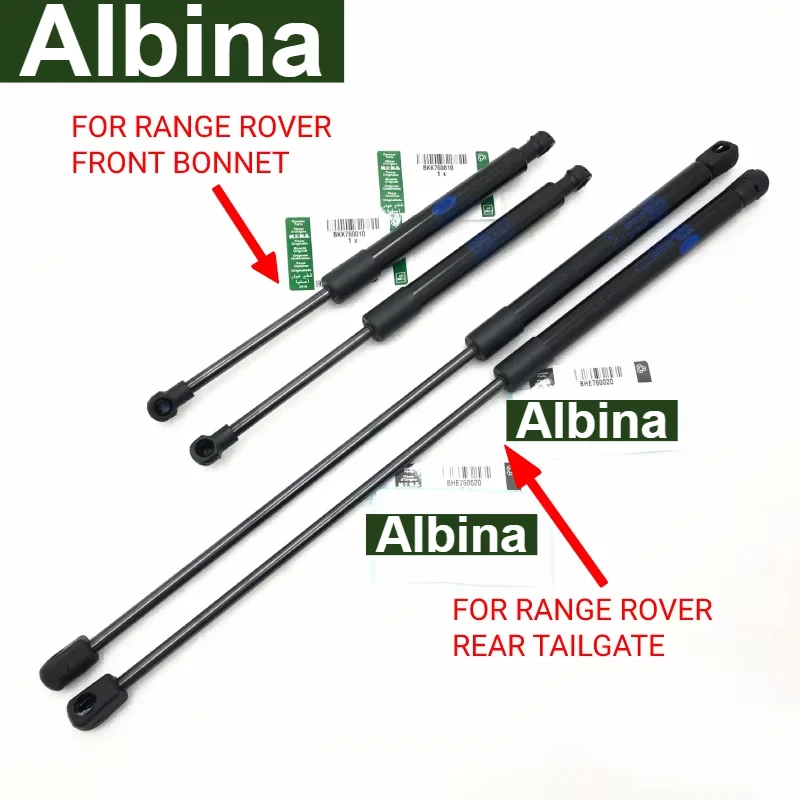 

BKK760010 BHE760020 Front Bonnet Rear Tailgate Gas Struts 2Pcs Gas Spring Fit Land Rover Range Rover L322 2002-2012