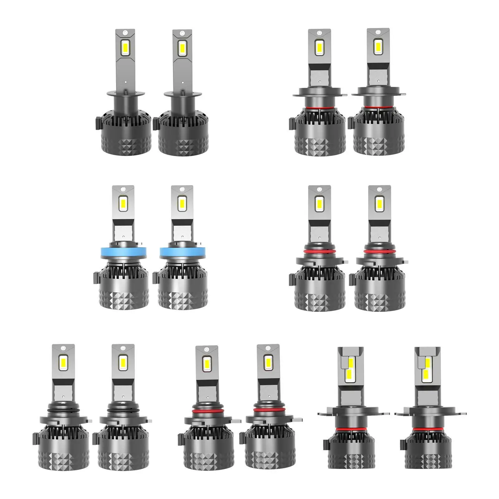 2Pcs Generic Car Headlight Bulbs Convenient 12V-24V Practical LED Bulbs Automotive Parts Accessories for Professional Auto