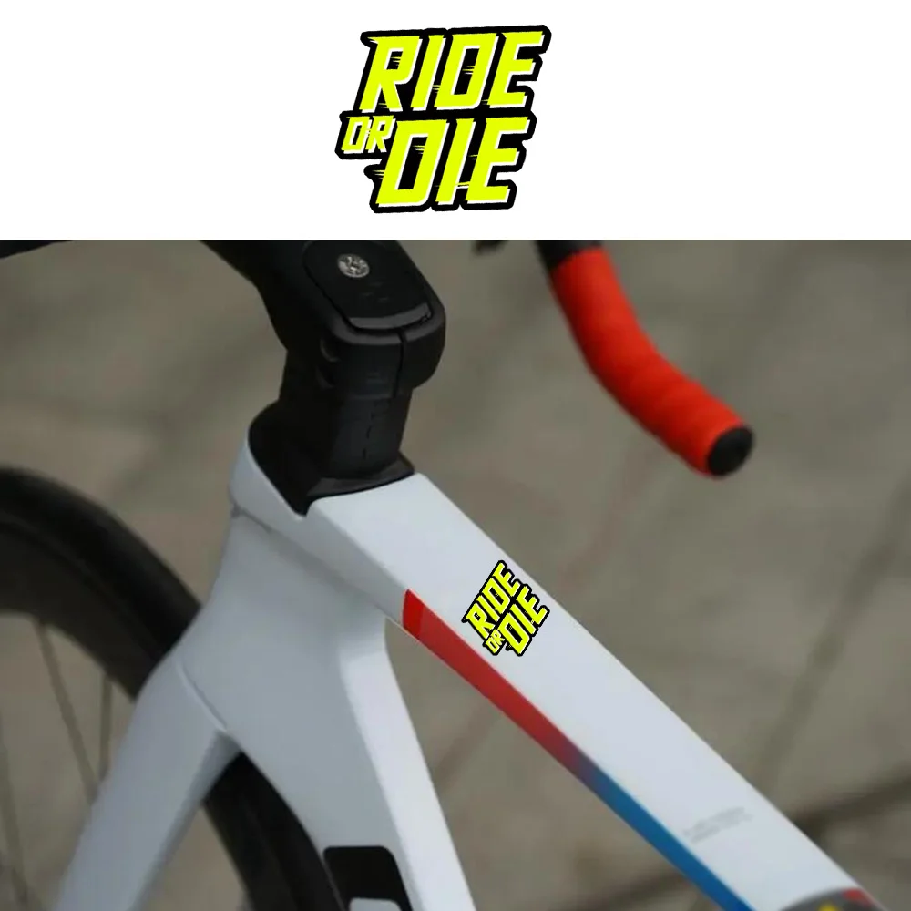 2PCS Ride Or Die Cycling Sticker Set, Multicolor Waterproof Vinyl Decal for Bike Frame Car Laptop Helmet