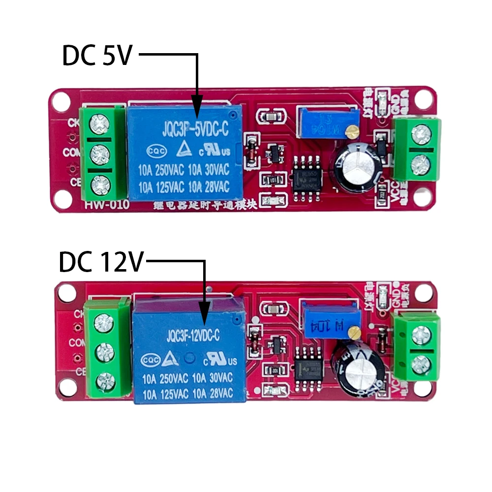 DC 5V 12V Time Delay Relay NE555 Time Relay Shield Timing Relay Timer Control Switch Car Relays Pulse Generation Duty Cycle