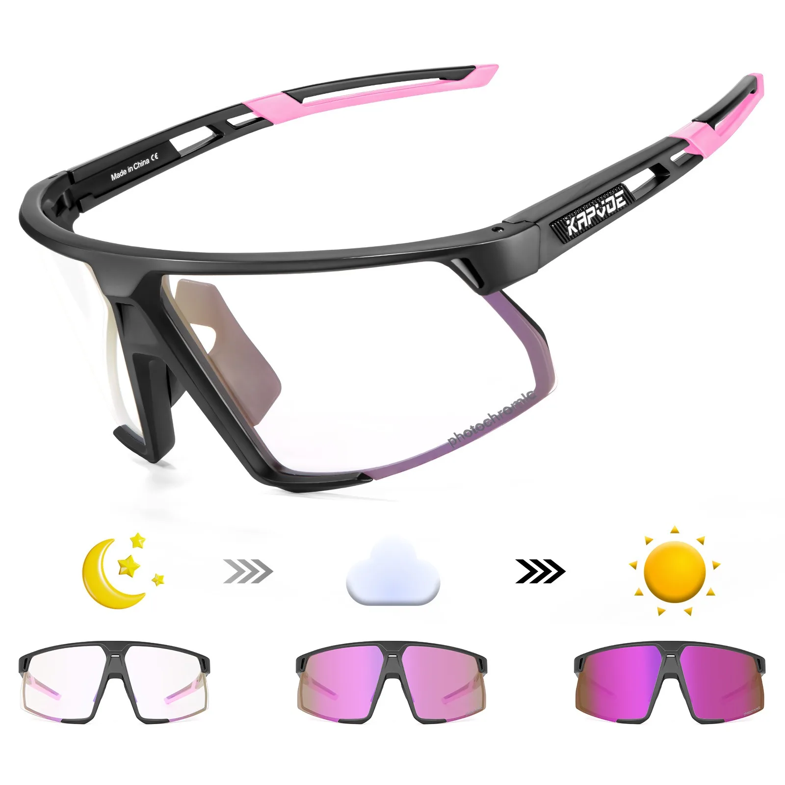 

Men Women Photochromic 2025 Bicycle Glasses Road Bike Goggles MTB Cycling Eyewear Cool Sport Running Driving Fishing Sunglasses