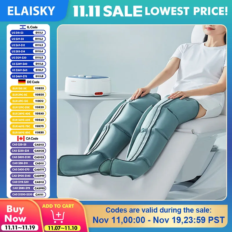 

Массажер для ног, компрессионный массаж горячим воздухом, для улучшения кровообращения, расслабления мышц, лимфатического детоксикатора