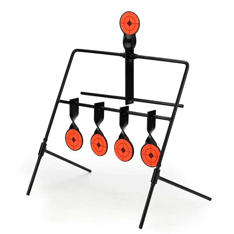5 Targets Self Resetting Spinning Air Gun Rifle Shooting Metal Target Set For Sports Entertainment Gun Rifle Metal Target Set view 2